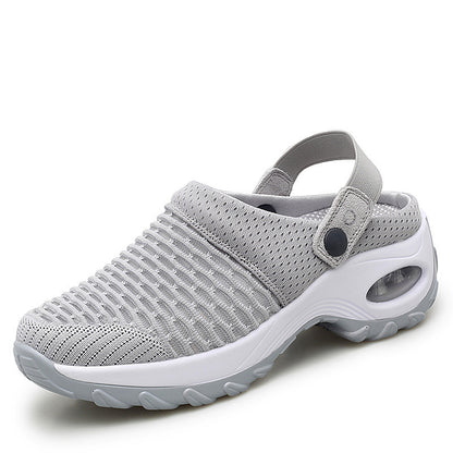 Hollow Out Shoes Mesh Casual Air Cushion Increased Sandals And Slippers