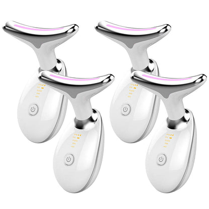 EMS Thermal Neck Lifting And Tighten Massager Electric Microcurrent Wrinkle Remover LED Photon Face Beauty Device For Woman