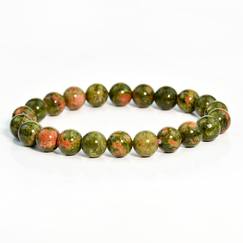 New Chinese Bracelet 8mm Round Beads Natural Stone Bracelet Agate Bead Crystal Tourmaline