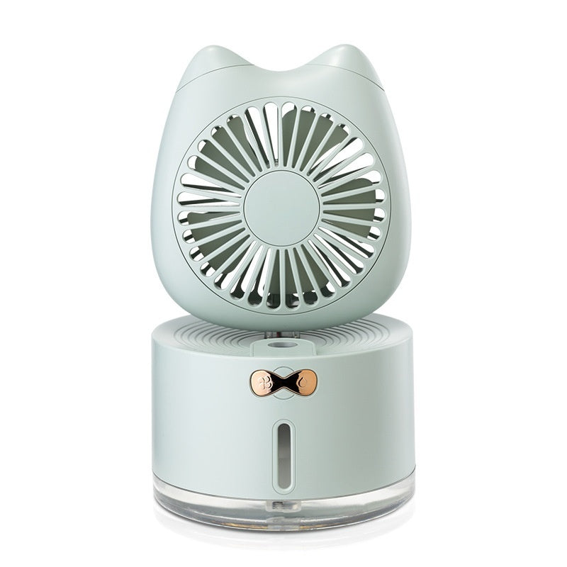 Cartoon Mini Spray Fan Two-in-one Charging Humidifier