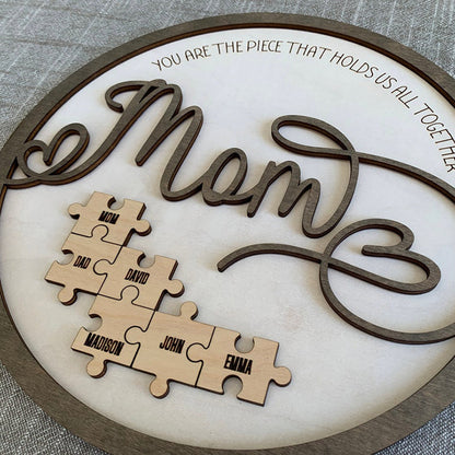 Creative Wooden Puzzle Ornaments For Mother's Day