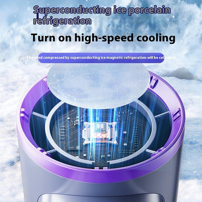 Handheld Ice Cooling Turbine Fan Mini Convenient Wind