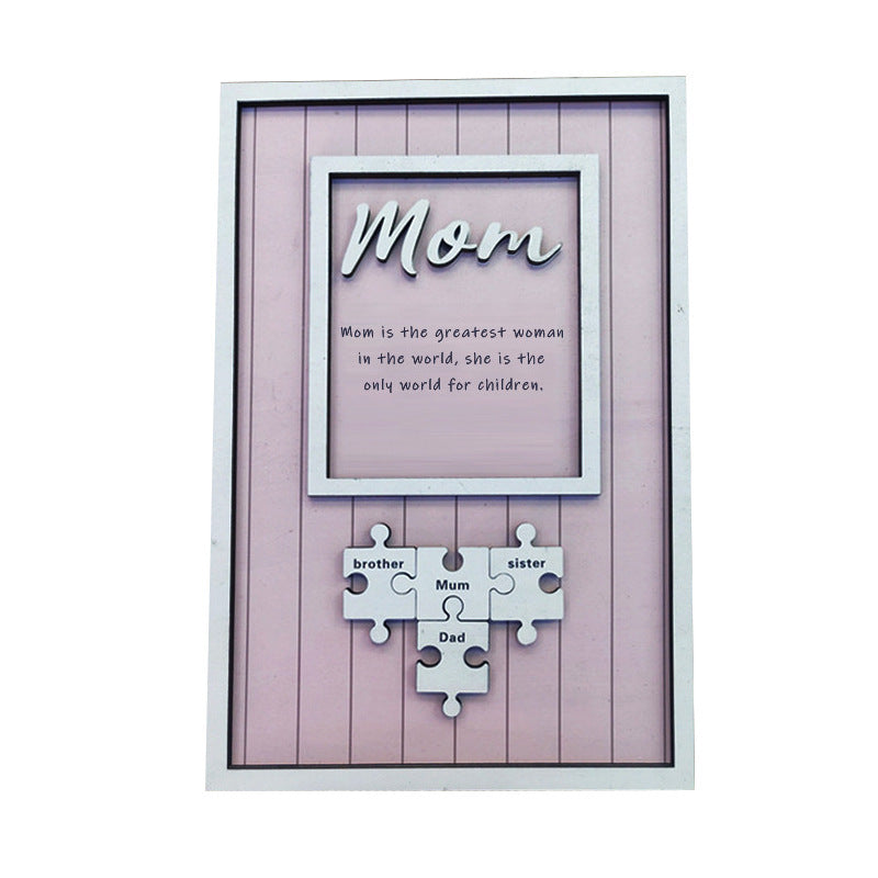 Mother's Day Wooden Crafts Photo Frame Ornament