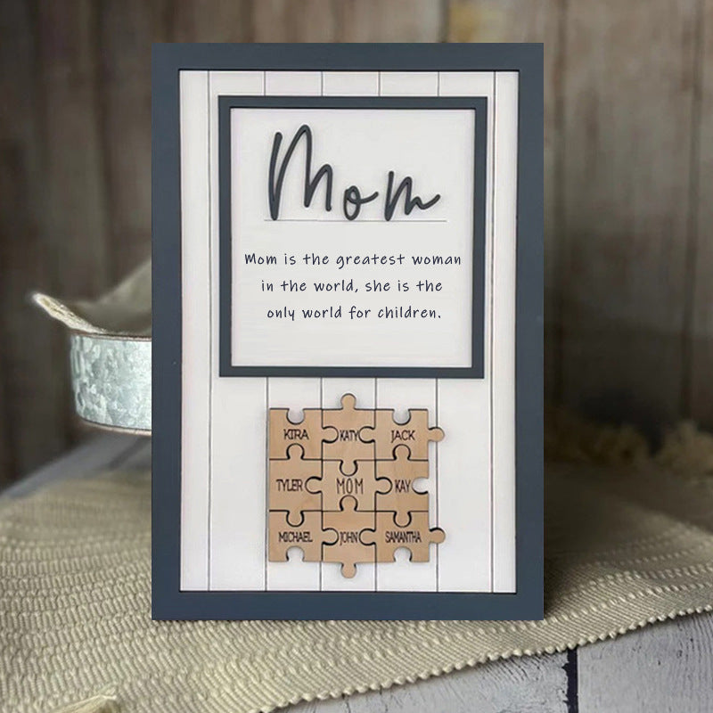 Mother's Day Wooden Crafts Photo Frame Ornament